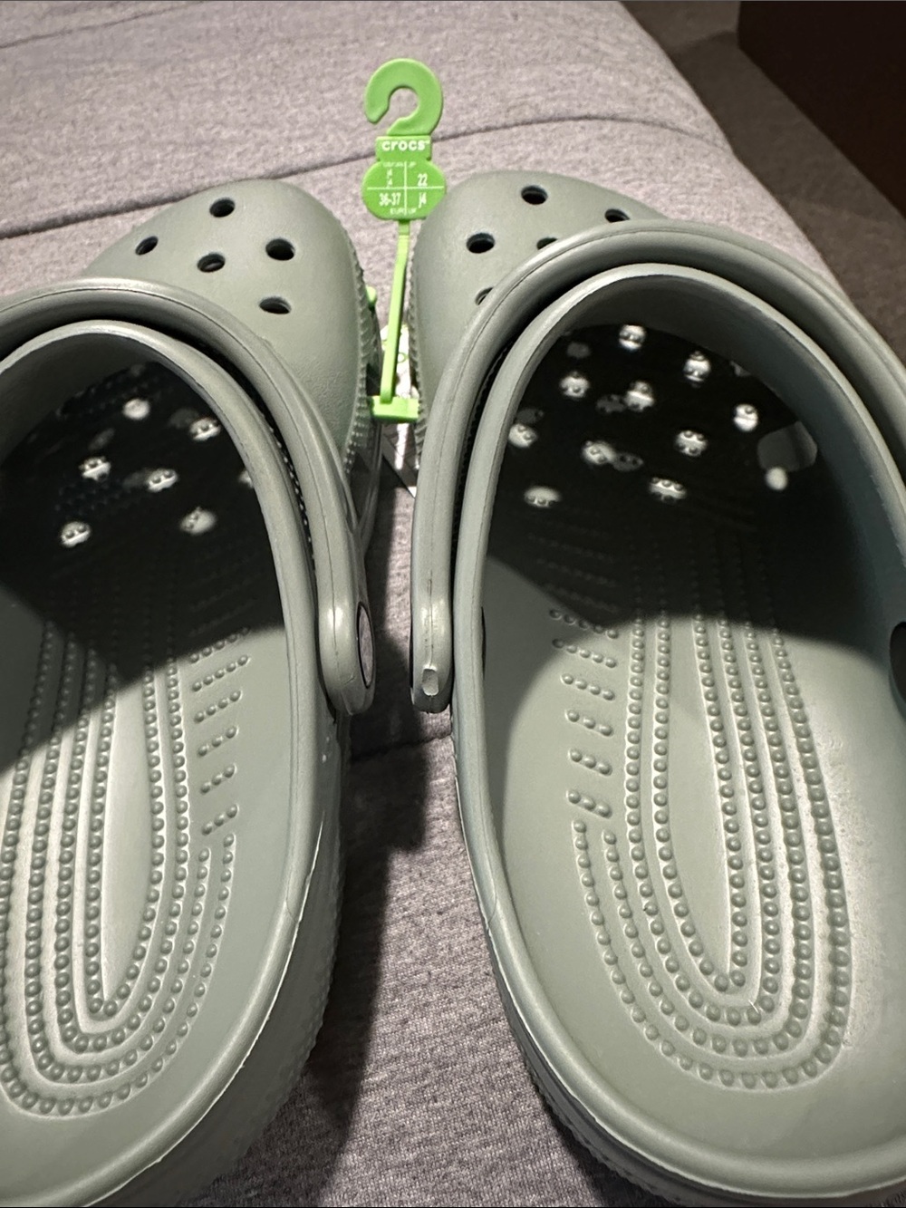 CROCS Kids Classic Clogs in Sage Green - Picture 3 of 5